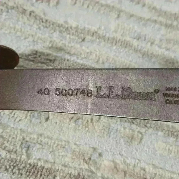 40" Brown Leather Belt - Picture 3 of 4